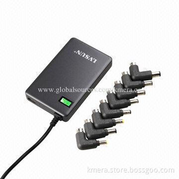 Ultra-slim Universal Notebook Power Adapter with LCD Display, 2.1A Maximum USB Output, Charging Pad